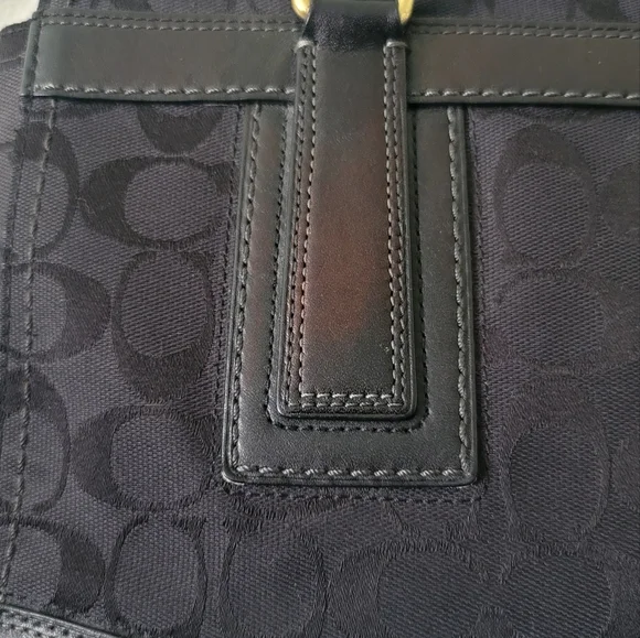 COACH Monogram Canvas Signature Logo Shoulder/ Handbag - Picture 6 of 16